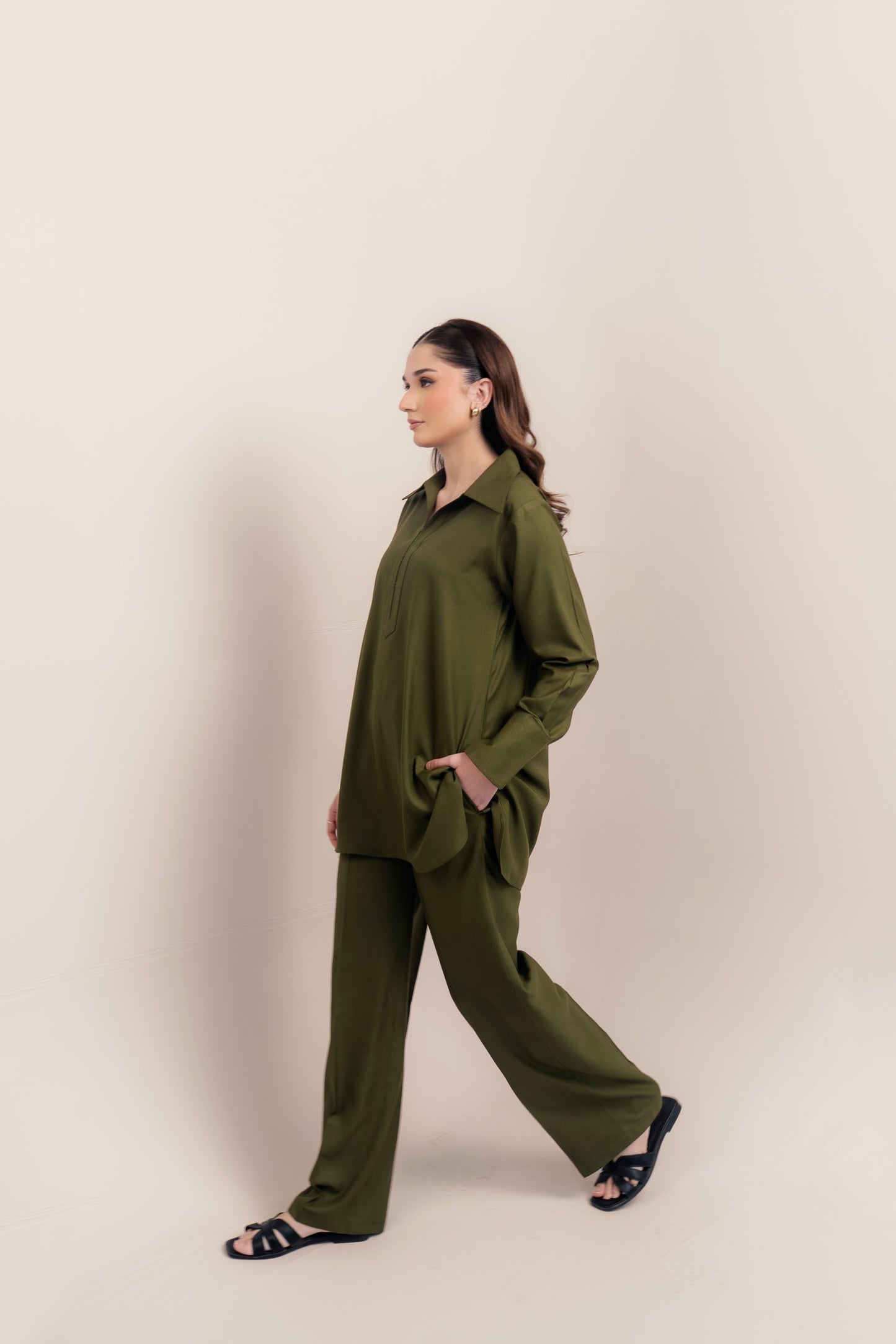 Deep Green Tailored Set