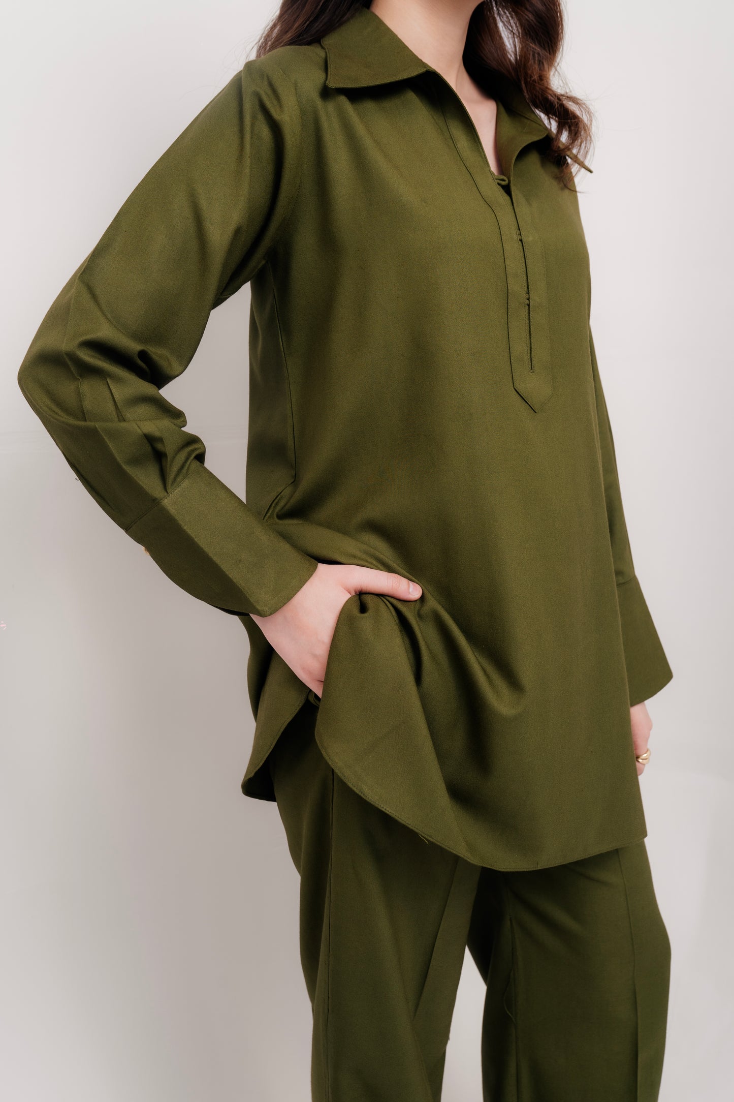 Deep Green Tailored Set