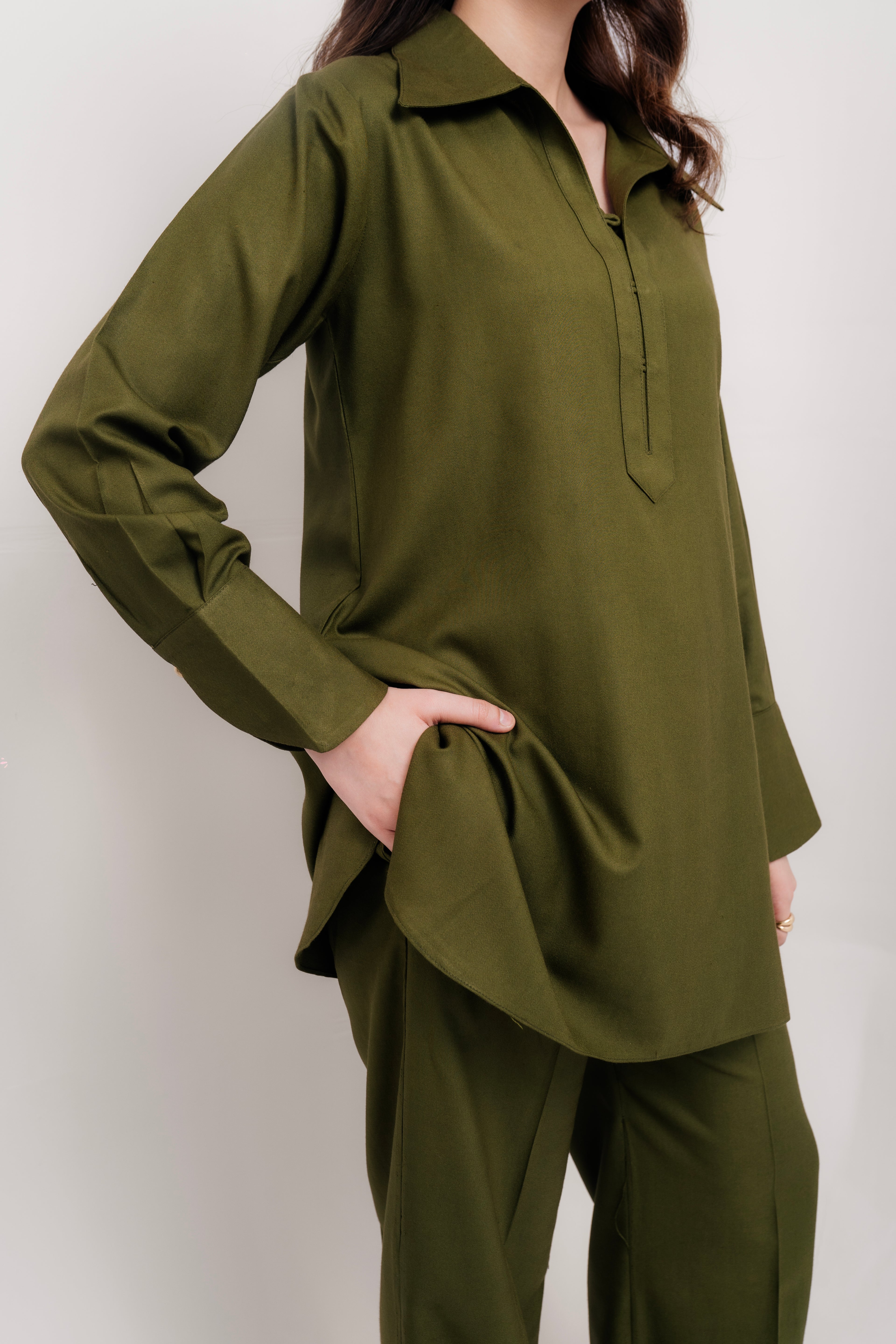 Deep Green Tailored Set