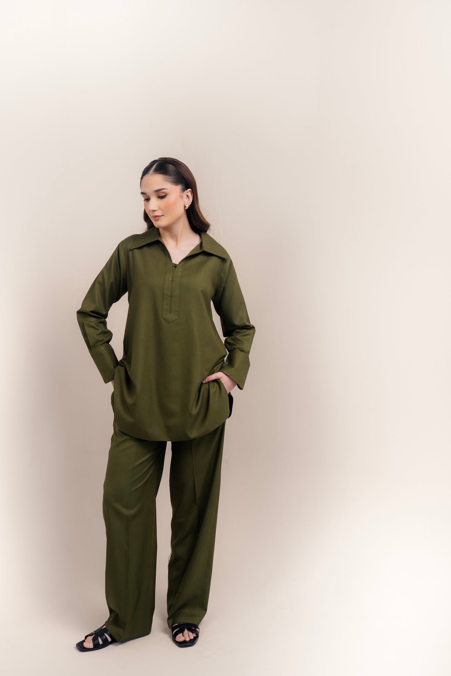 Deep Green Tailored Set