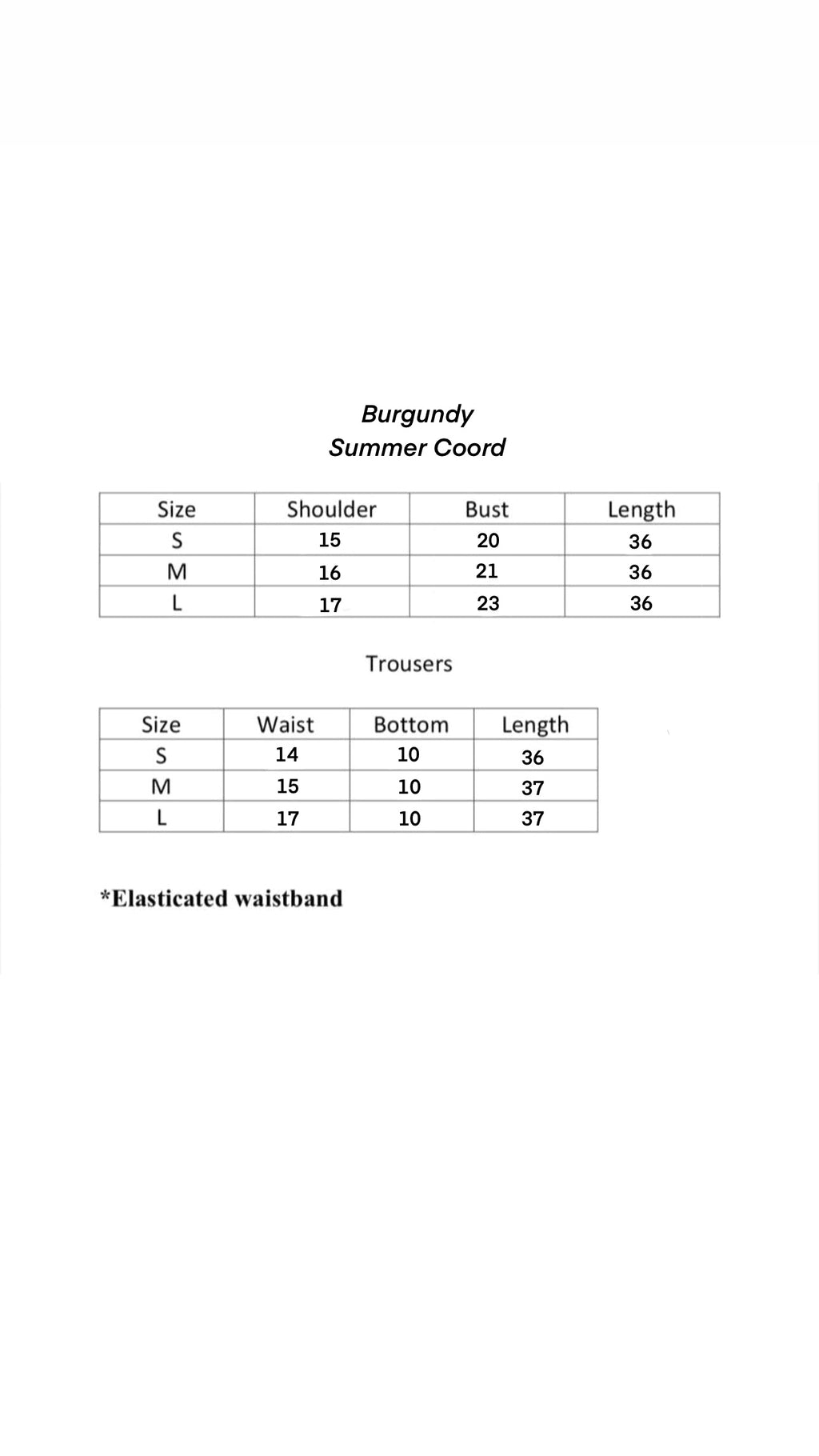 Burgundy Summer Coord